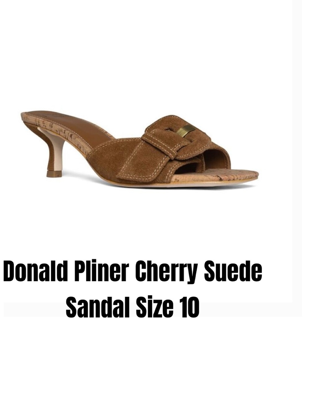 Donald Pliner Cherry Suede Sandal Size 10